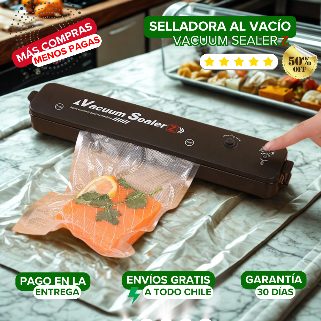 ✅ Sellador al Vacío Vacuum Sealer Z + 10 Ud. Bolsas Gratis ✅ Oferta destacada ✅