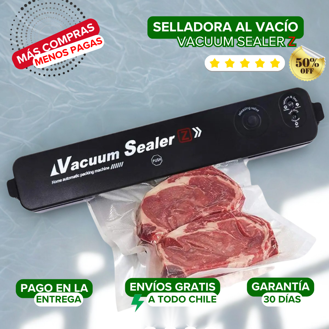 ✅ Sellador al Vacío Vacuum Sealer Z + 10 Ud. Bolsas Gratis ✅ Oferta destacada ✅