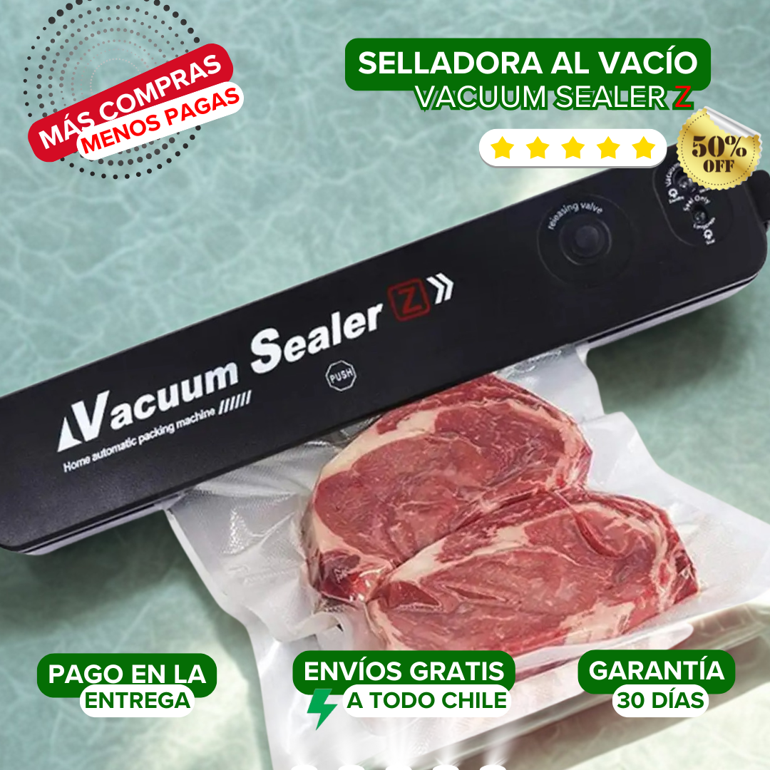 ✅ Sellador al Vacío Vacuum Sealer Z + 10 Ud. Bolsas Gratis ✅ Oferta destacada ✅