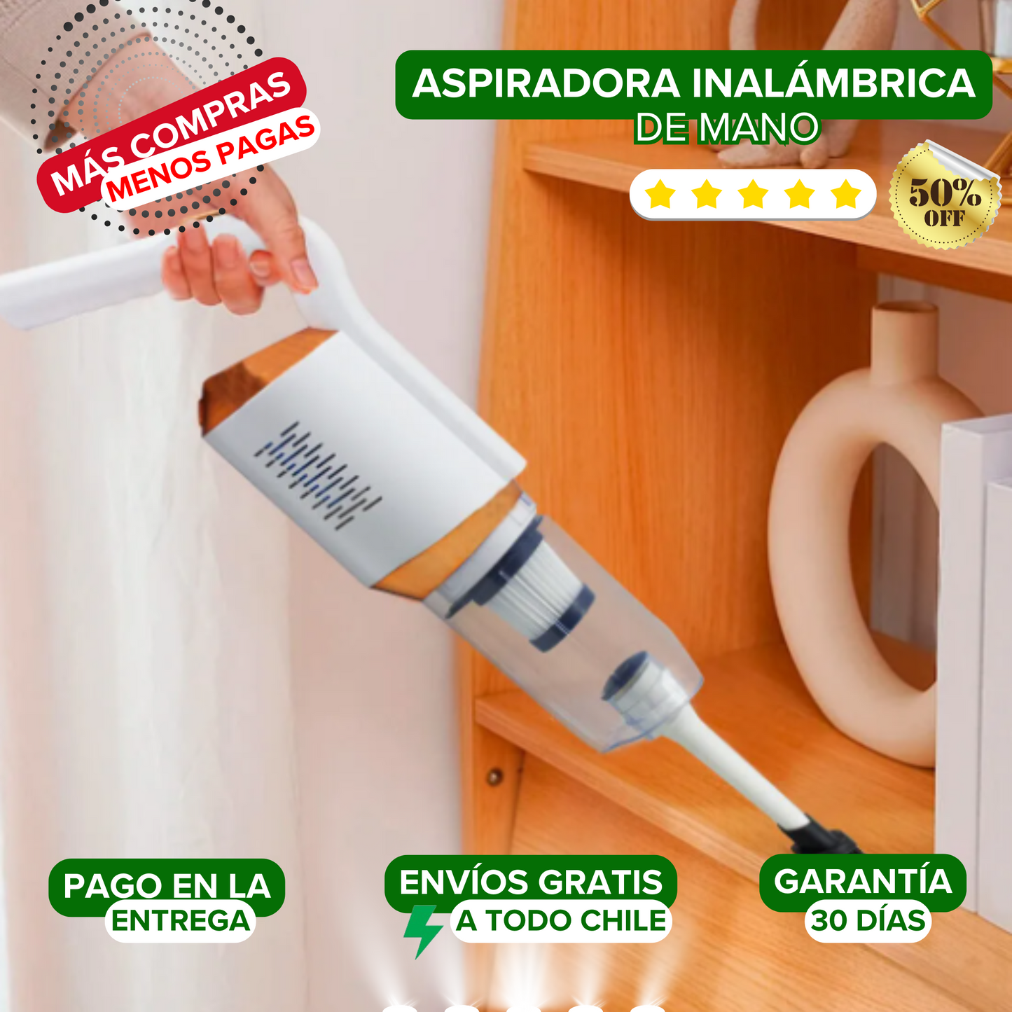 Aspiradora Inalámbrica de Mano. Oferta destacada ✅