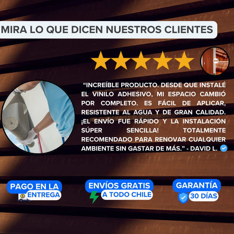 Papel Mural - Vinil Adhesivo | Texturizado Madera