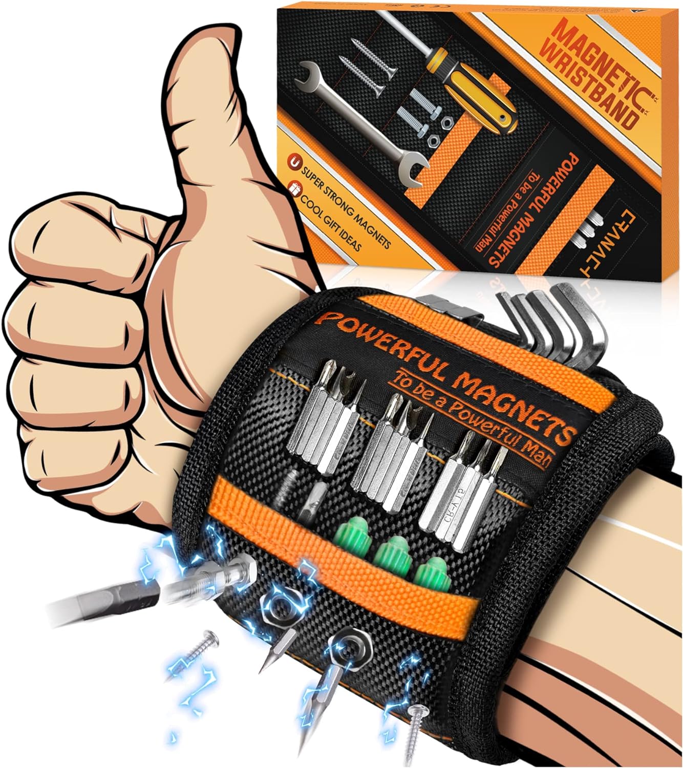 Muñequera magnetica de construcción