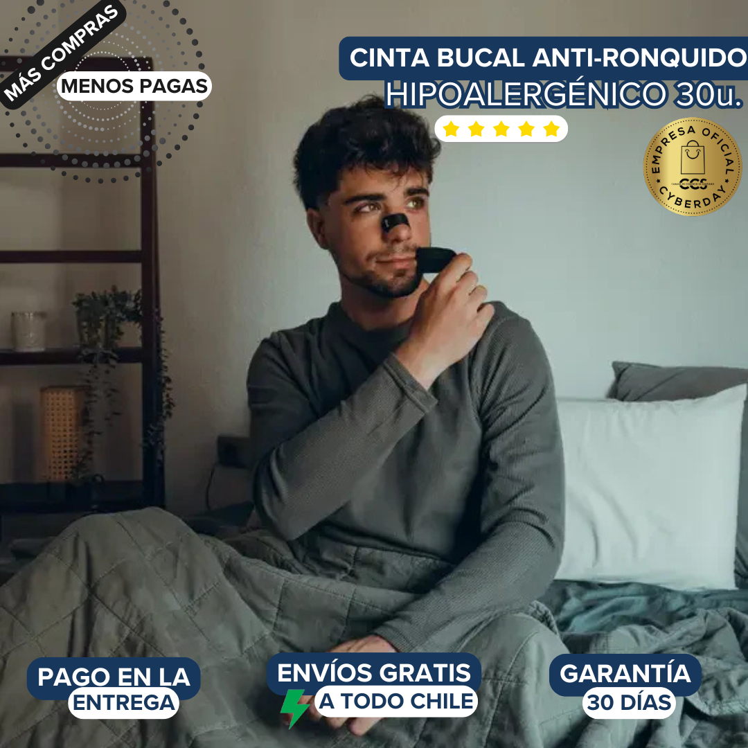 Parches para Dormir - Antironquidos Premium Tape 30pcs | Stock Limitado ⚠️