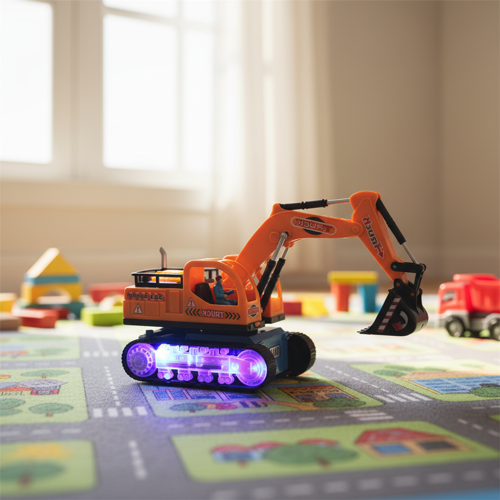 Retroexcavadora Con Luz y Sonido 🚧 🚜