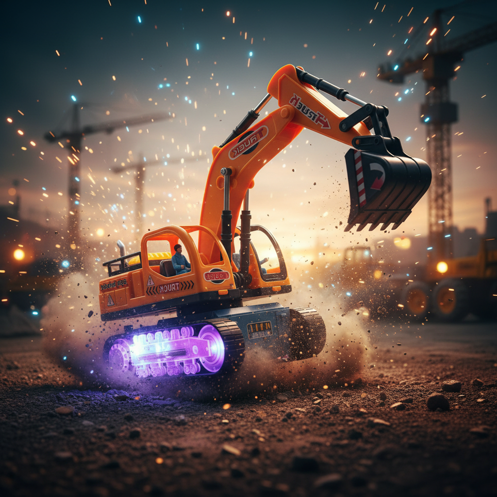 Retroexcavadora Con Luz y Sonido 🚧 🚜