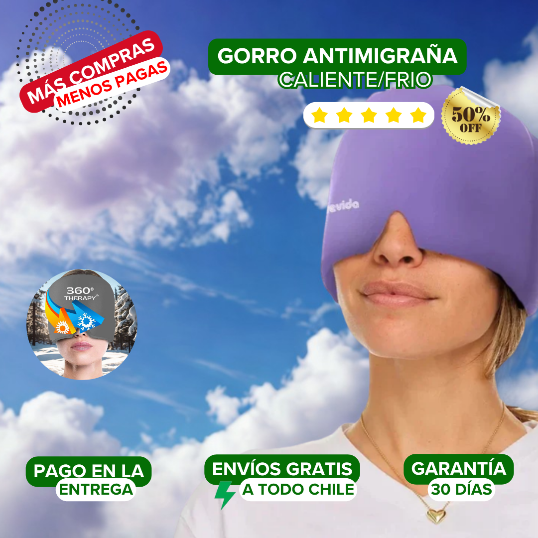 Gorro Terapéutico Anti Migraña: ¡Alivio inmediato! últimas unidades⚡