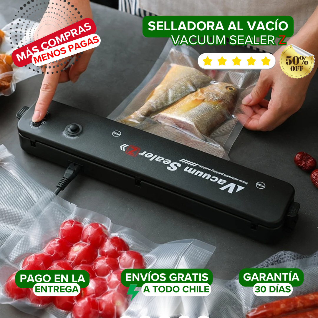 ✅ Sellador al Vacío Vacuum Sealer Z + 10 Ud. Bolsas Gratis ✅ Oferta destacada ✅