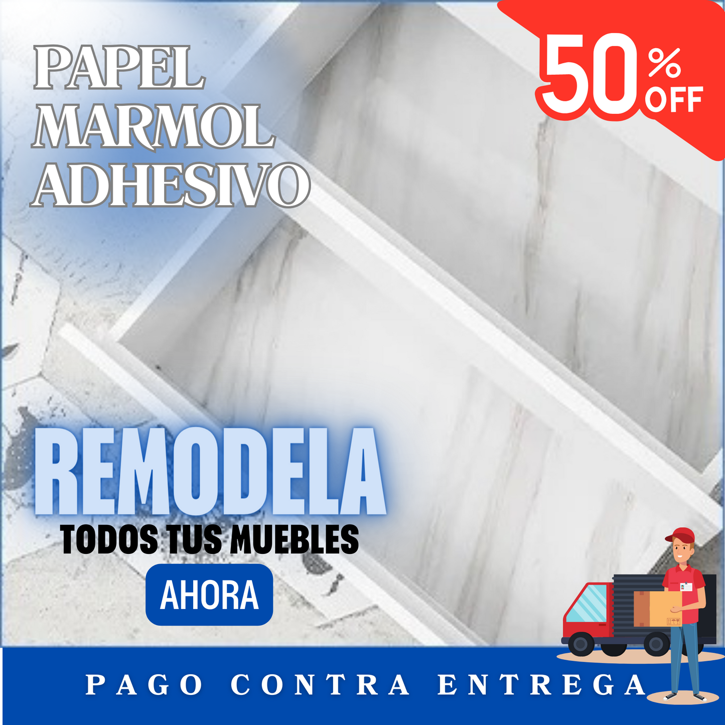 Papel Tapiz Mármol Adhesivo