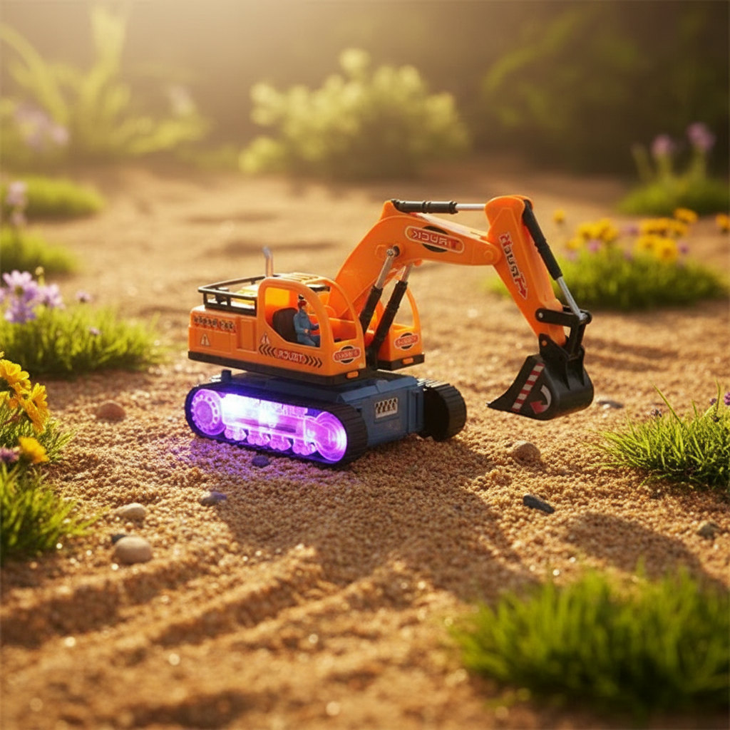 Retroexcavadora Con Luz y Sonido 🚧 🚜