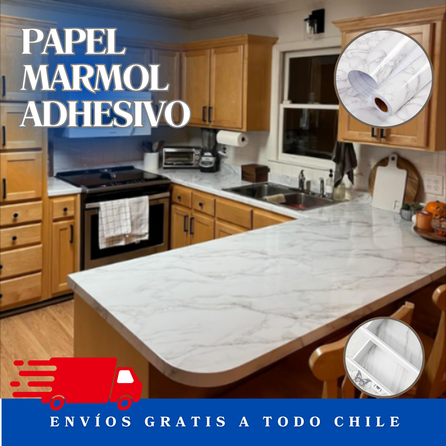 Papel Tapiz Mármol Adhesivo
