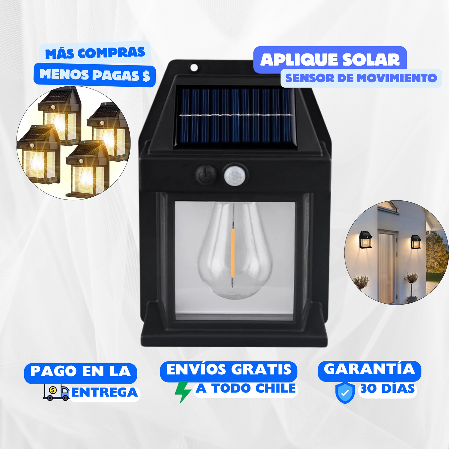 Luz Solar Decorativa Empalmada 💡