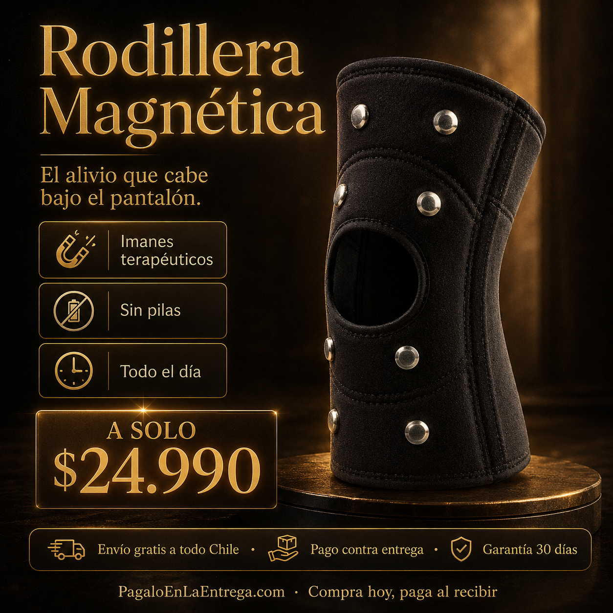Rodillera Magnética Terapéutica — Soporte con Imanes