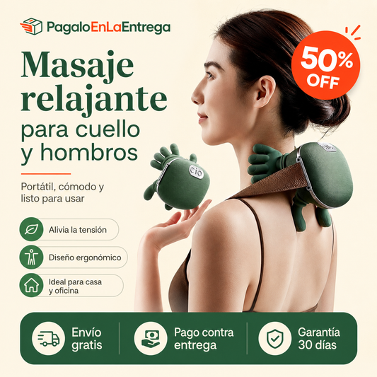 Masajeador De Cuello Con Manos Verde