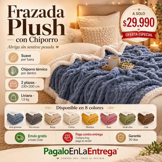 Frazada con Chiporro Superior | 2 Plazas 230x200cm | Variedades