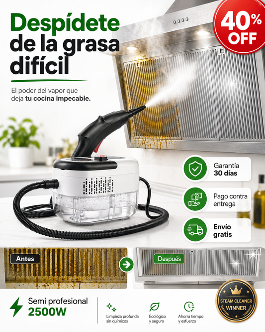 Limpiador A Vapor Presión 2500w Portátil 💨