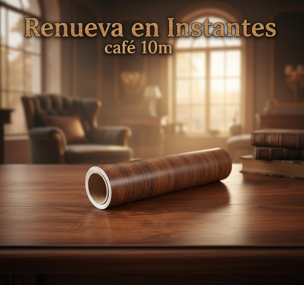 Rollo Vinil Adhesivo Madera 10mts 🏡