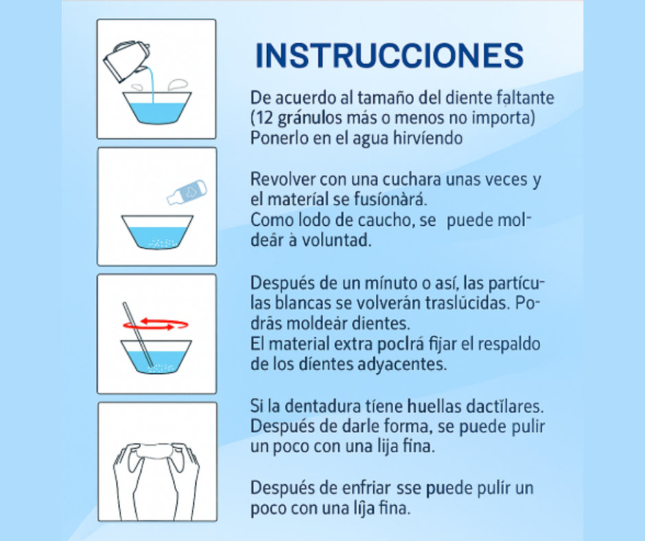 Dientes Postizos Temporales PERLAS – ¡Recupera Tu Sonrisa al Instante! 😃🦷
