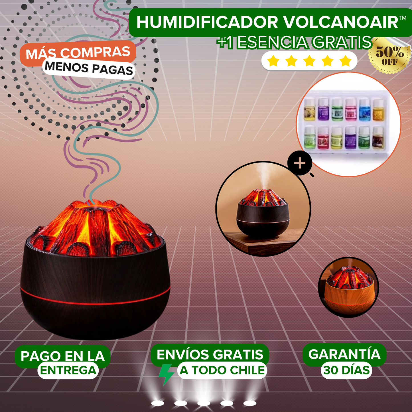VolcanoAir™ - Humificador con Estilo Volcán