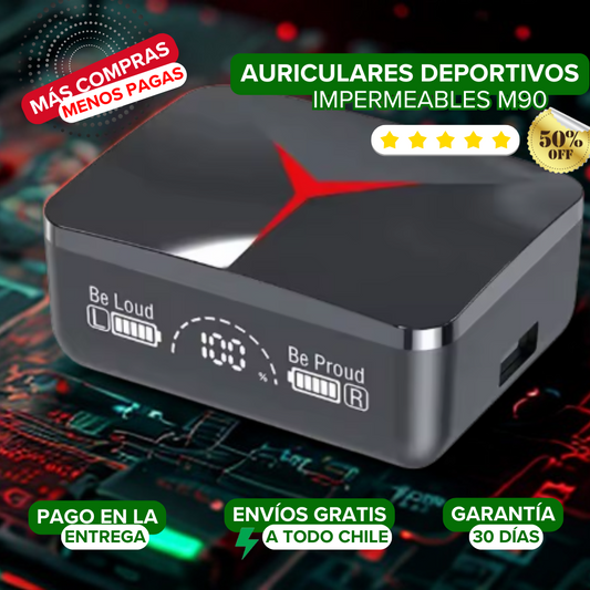 Auriculares deportivos impermeables M90🔋