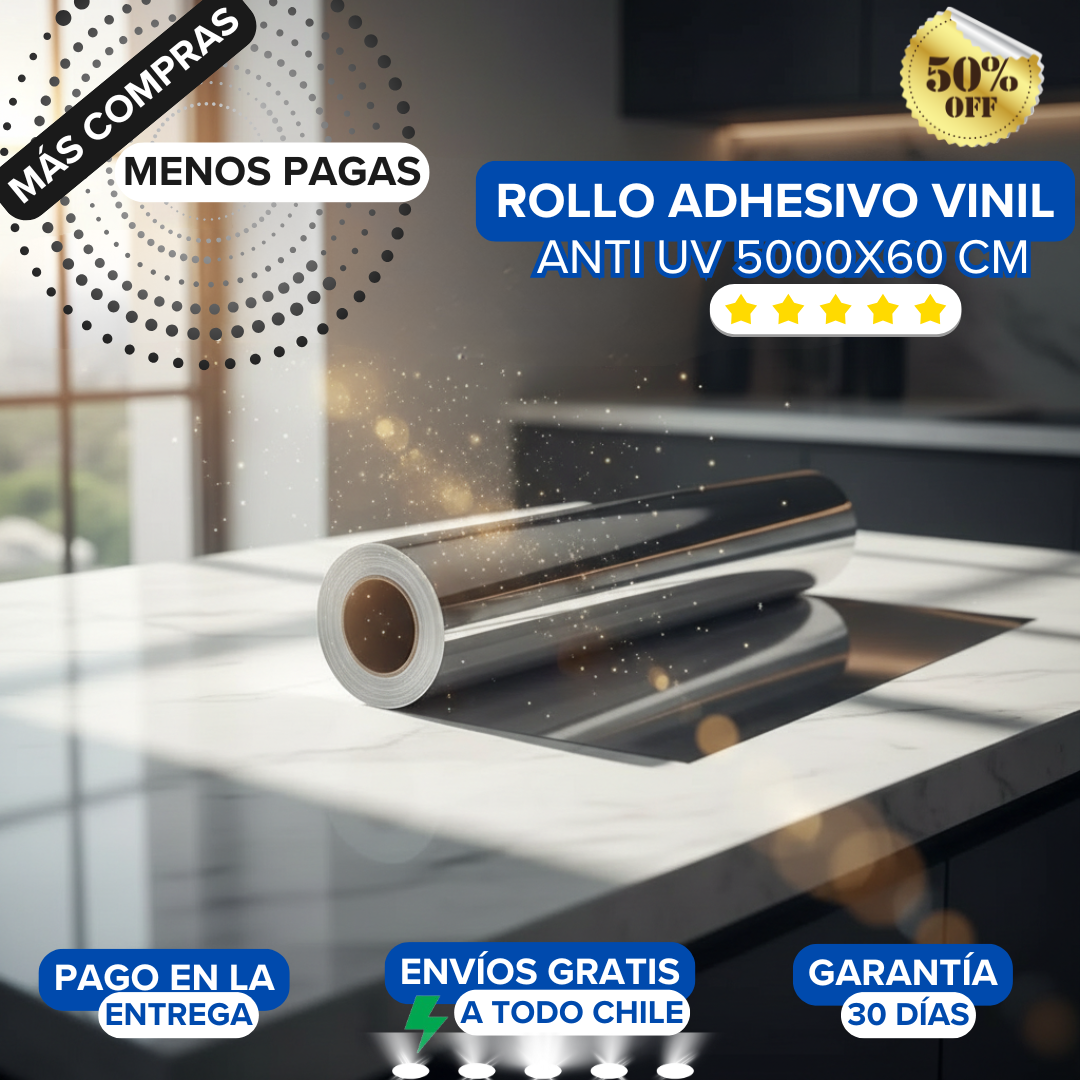 Rollo Adhesivo Vinil Anti UV 5000x60cm
