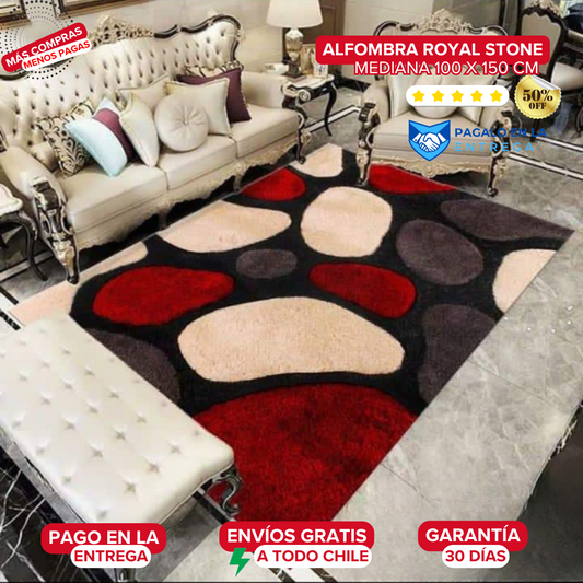 ✨ Decora con Estilo: Alfombra Modelo Royal Stone - Antideslizante Mediana (100x150) – P=15