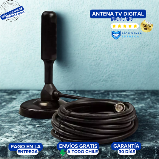 Antena TV Digital con Canales Full HD 🟦
