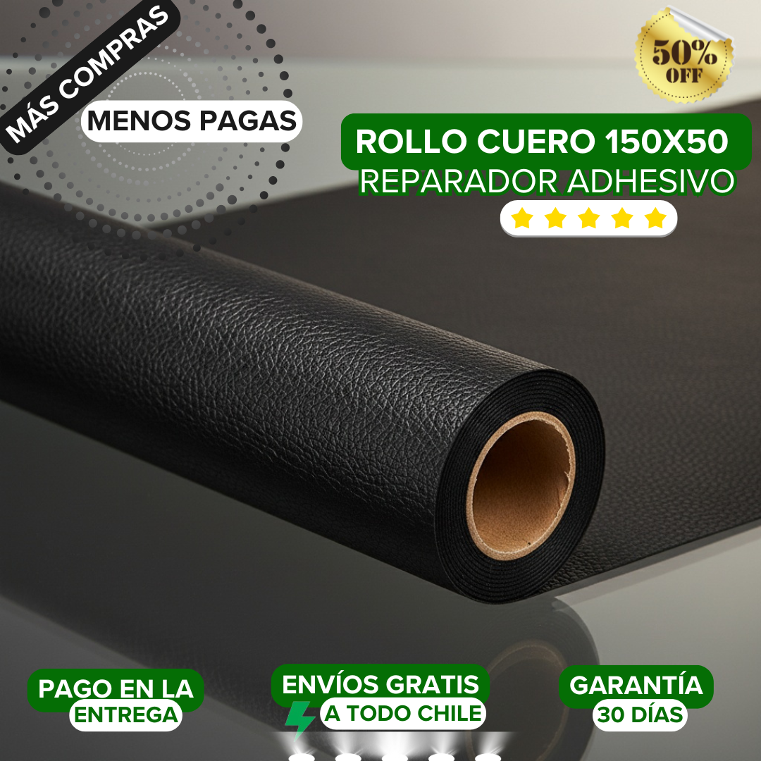 Rollo Adhesivo Reparador de Cuero 50x150cm