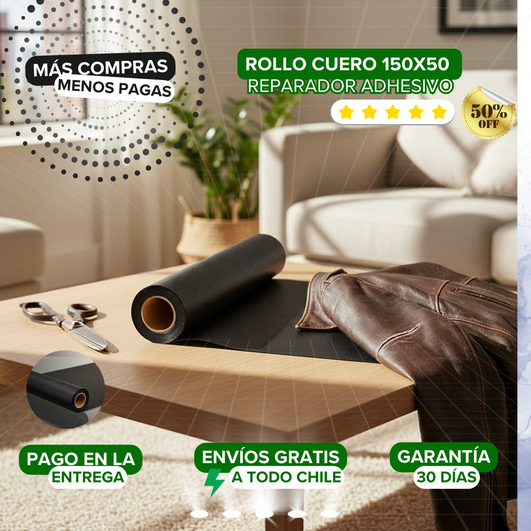 Rollo Adhesivo Reparador de Cuero 50x150cm