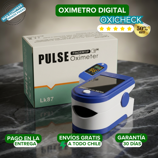 Oxímetro Saturómetro Pulsómetro | Oxímetro Digital OxiCheck™ 🩺