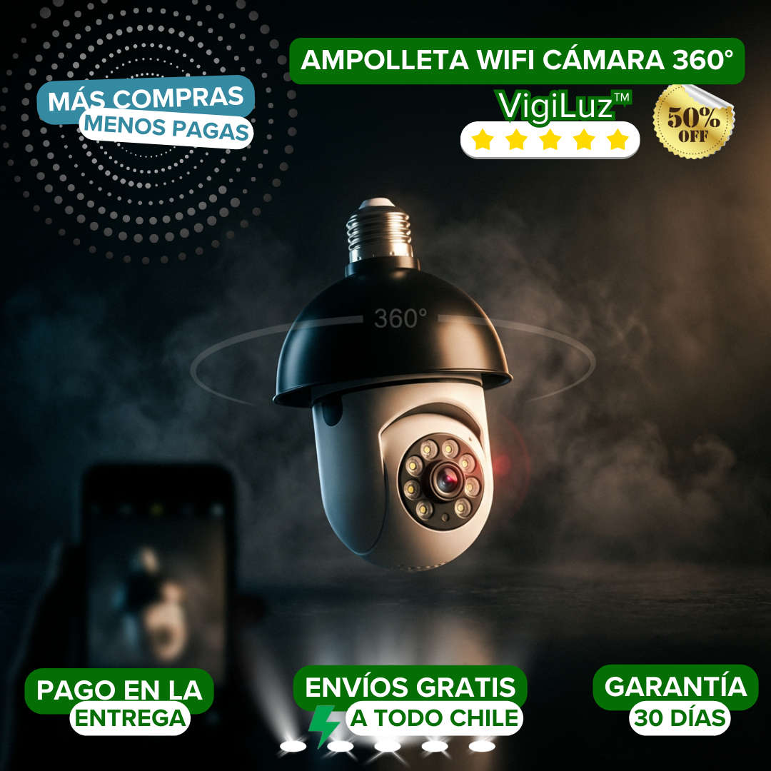 Cámara Foco De Seguridad HD Panorámica 360°
