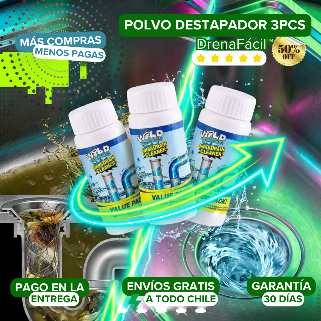 Polvo Destapador DrenaFácil™ x3