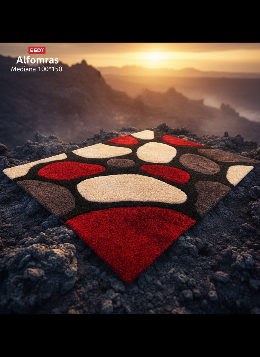 ✨ Decora con Estilo: Alfombra Modelo Royal Stone - Antideslizante Mediana (100x150)