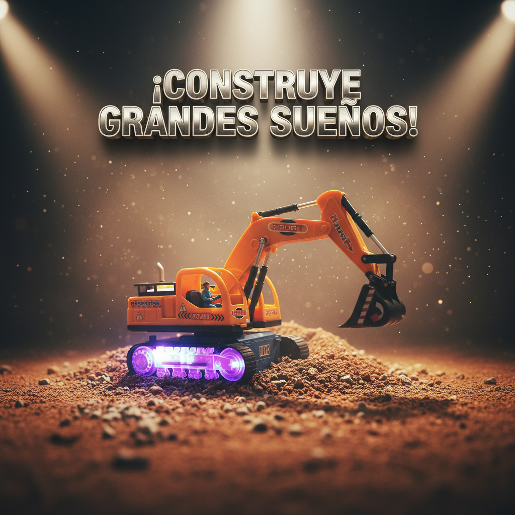 Retroexcavadora Con Luz y Sonido 🚧 🚜