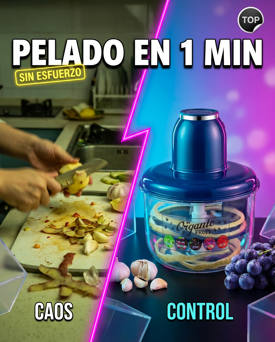 Pelador Eléctrico De Frutas Azul